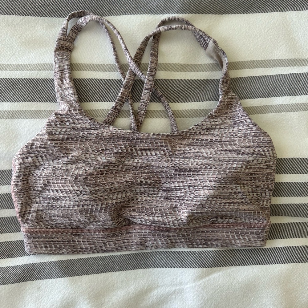 Lululemon Pink Print Sports Bra Size 6